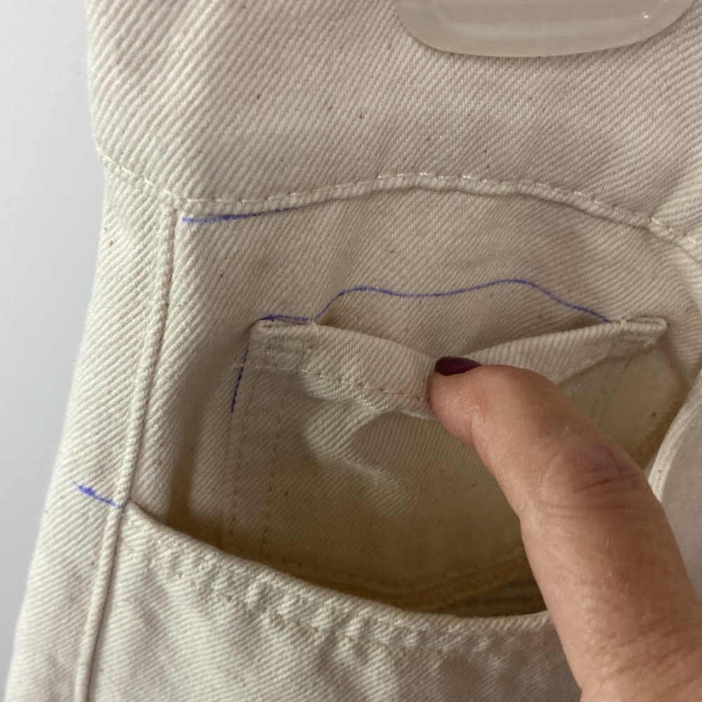 Triarchy Miss Onassis high-waisted jeans off-white sz 30 NWT - raw, sustainable - Picture 9 of 11